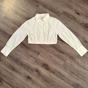 Gap Studio Poplin Cropped Shirt